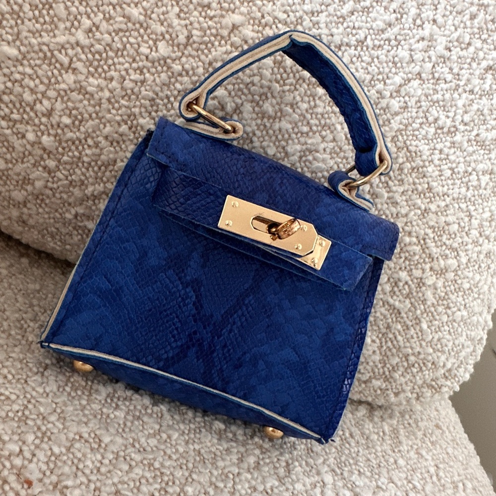 Super cute blue croc mini bag
